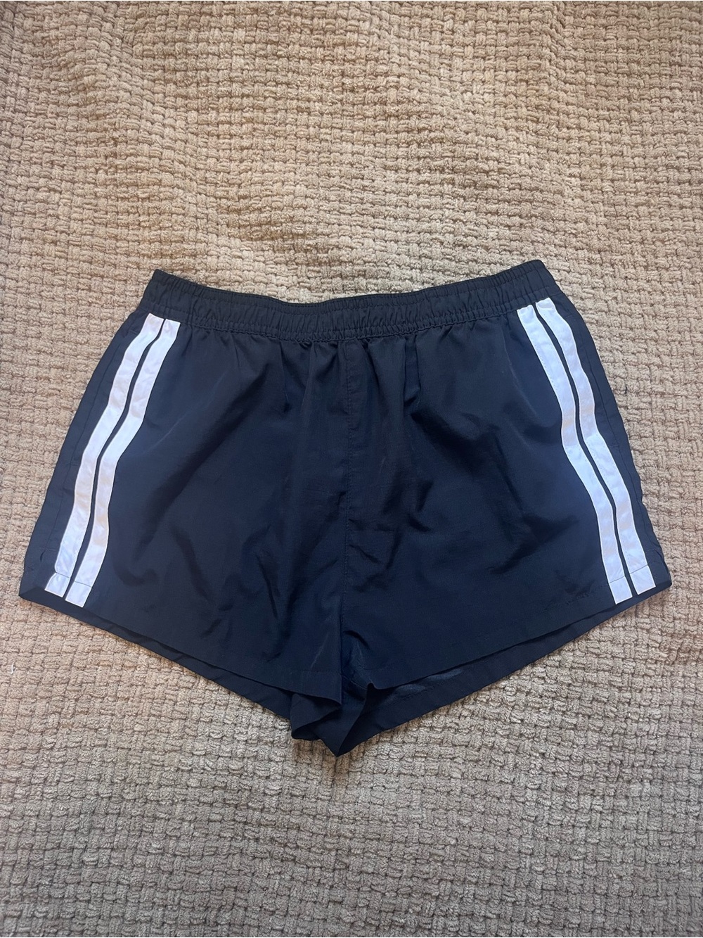 Harlow Black Shorts with White Side Stripes